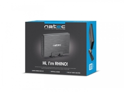 Natec Externí box pro HDD 3,5" USB 3.0 Rhino, černý, včetně napájecího adaptéru