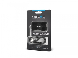 Natec Locust rozbočovač 4x USB 2.0 HUB, černý