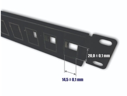 NE PATCH PANEL 19" 16p. neosazený, 1U