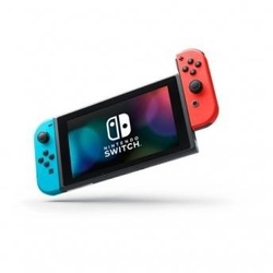 Nintendo Switch console with neon blue&red Joy-Con