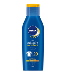 Nivea Sun Protect & Moisture mléko na opalování SPF 20 200 ml Unisex