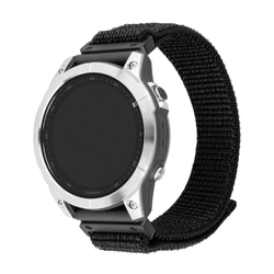 Nylonový řemínek FIXED Nylon Sporty Strap pro Garmin QuickFit 22mm, černý