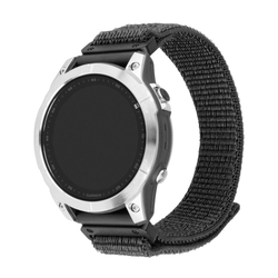 Nylonový řemínek FIXED Nylon Sporty Strap pro Garmin QuickFit 22mm, tmavě šedý