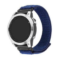 Nylonový řemínek FIXED Nylon Sporty Strap pro Garmin QuickFit 26mm, tmavě modrý