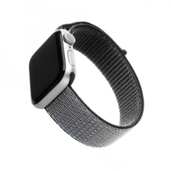 Nylonový řemínek FIXED Nylon Strap pro Apple Watch 38/40/41 mm, šedý