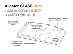 Ochrana displeje GLASS PRINT Xiaomi Redmi Note 13 5G, černá, celoplošné lepení