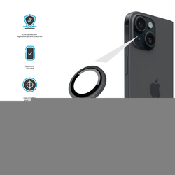 Ochranná skla čoček fotoaparátů FIXED Camera Glass pro Apple iPhone 16/16 Plus, space gray