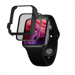 Ochranné tvrzené sklo FIXED 3D Full-Cover pro Apple Watch 42mm s aplikátorem, s lepením přes celý displej, černé