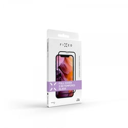 Ochranné tvrzené sklo FIXED Full-Cover pro Honor X7a, lepení přes celý displej, černé