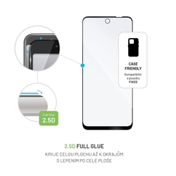 Ochranné tvrzené sklo FIXED Full-Cover pro Motorola Moto E32, lepení přes celý displej, černé