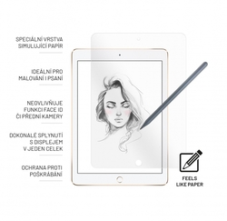 Ochranné tvrzené sklo FIXED PaperGlass Screen Protector pro Apple iPad 10,2" (2019/2020/2021), čiré