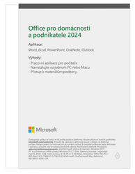 Office 2024 pro domácnosti a podnikatele CZ - krabicová verze bez média