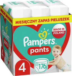 Pampers Pants Plenkové Kalhotky Velikost 4, 9 kg - 15 kg, 176 ks