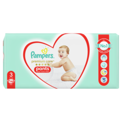 Pampers Plenkové Kalhotky Premium Care Velikost 3, 48 Kusů, 6kg-11kg