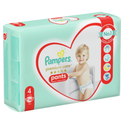 Pampers Plenkové Kalhotky Premium Care Velikost 4, 38 Kusů, 9kg-15kg