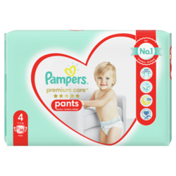 Pampers Plenkové Kalhotky Premium Care Velikost 4, 38 Kusů, 9kg-15kg