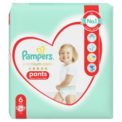 Pampers Plenkové Kalhotky Premium Care Velikost 6, 31 Kusů, 15kg+