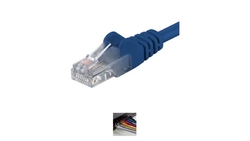 PremiumCord Patch kabel UTP RJ45-RJ45 CAT6 10m modrá