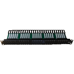 Patch panel ISDN 25p.1U Integrovaný BLACK, 19"