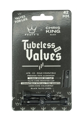 PEATY'S X CHRIS KING (MK2) BLACK TUBELESS VALVES 42MM 