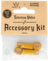 PEATY'S X CHRIS KING (MK2) GOLD TUBELESS VALVES ACCESSORY KIT 