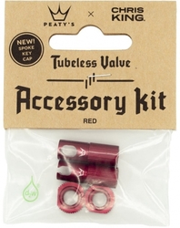 PEATY'S X CHRIS KING (MK2) RED TUBELESS VALVES ACCESSORY KIT 