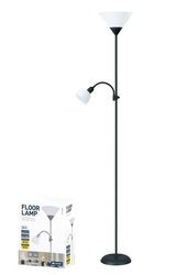 Platinet PFLF066B podlahová lampa E27 + E14, černá