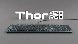 Plochá mechanická herní klávesnice GENESIS THOR 420, US layout, RGB