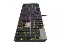 Plochá mechanická herní klávesnice GENESIS THOR 420, US layout, RGB