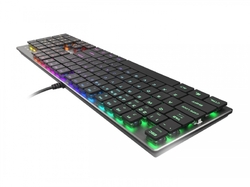 Plochá mechanická herní klávesnice GENESIS THOR 420, US layout, RGB