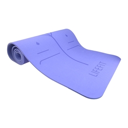 Podložka LIFEFIT YOGA MAT LOTOS DUO, 183x58x0,6cm, modrá