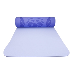 Podložka LIFEFIT YOGA MAT LOTOS DUO, 183x58x0,6cm, modrá