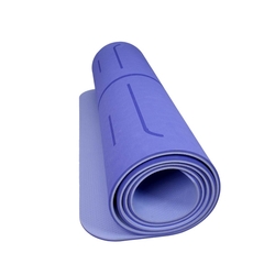 Podložka LIFEFIT YOGA MAT LOTOS DUO, 183x58x0,6cm, modrá