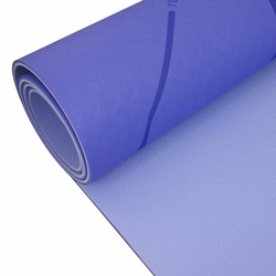 Podložka LIFEFIT YOGA MAT LOTOS DUO, 183x58x0,6cm, modrá