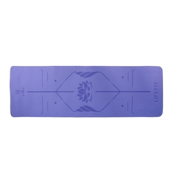 Podložka LIFEFIT YOGA MAT LOTOS DUO, 183x58x0,6cm, modrá