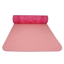 Podložka LIFEFIT YOGA MAT LOTOS DUO, 183x58x0,6cm, růžová