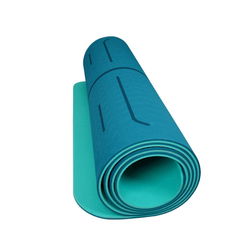 Podložka LIFEFIT YOGA MAT LOTOS DUO, 183x58x0,6cm, tyrkysová