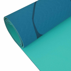 Podložka LIFEFIT YOGA MAT LOTOS DUO, 183x58x0,6cm, tyrkysová