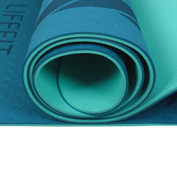 Podložka LIFEFIT YOGA MAT LOTOS DUO, 183x58x0,6cm, tyrkysová