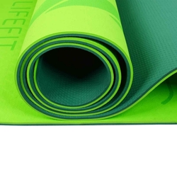 Podložka LIFEFIT YOGA MAT LOTOS DUO, 183x58x0,6cm, zelená