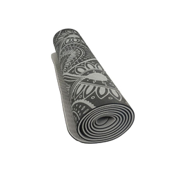 Podložka LIFEFIT YOGA MAT MANDALA DUO, 183x58x0,6cm, černá