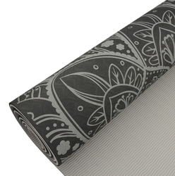 Podložka LIFEFIT YOGA MAT MANDALA DUO, 183x58x0,6cm, černá