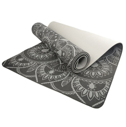 Podložka LIFEFIT YOGA MAT MANDALA DUO, 183x58x0,6cm, černá