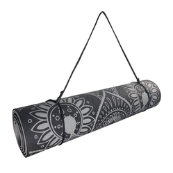 Podložka LIFEFIT YOGA MAT MANDALA DUO, 183x58x0,6cm, černá