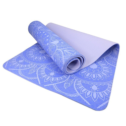 Podložka LIFEFIT YOGA MAT MANDALA DUO, 183x58x0,6cm, modrá