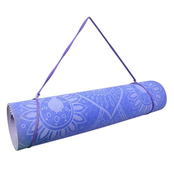 Podložka LIFEFIT YOGA MAT MANDALA DUO, 183x58x0,6cm, modrá