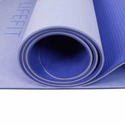 Podložka LIFEFIT YOGA MAT RELAX DUO, 183x58x0,6cm, modrá