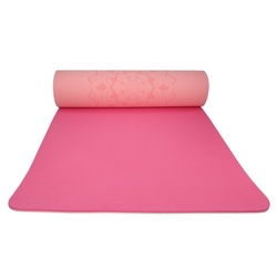 Podložka LIFEFIT YOGA MAT RELAX DUO, 183x58x0,6cm, růžová