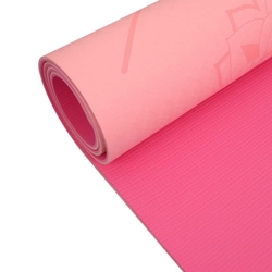 Podložka LIFEFIT YOGA MAT RELAX DUO, 183x58x0,6cm, růžová