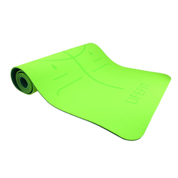 Podložka LIFEFIT YOGA MAT RELAX DUO, 183x58x0,6cm, zelená